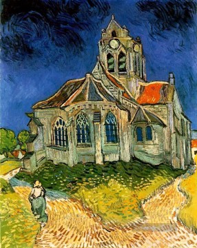Vincent Van Gogh Werke - die Kirche bei Auvers Vincent van Gogh